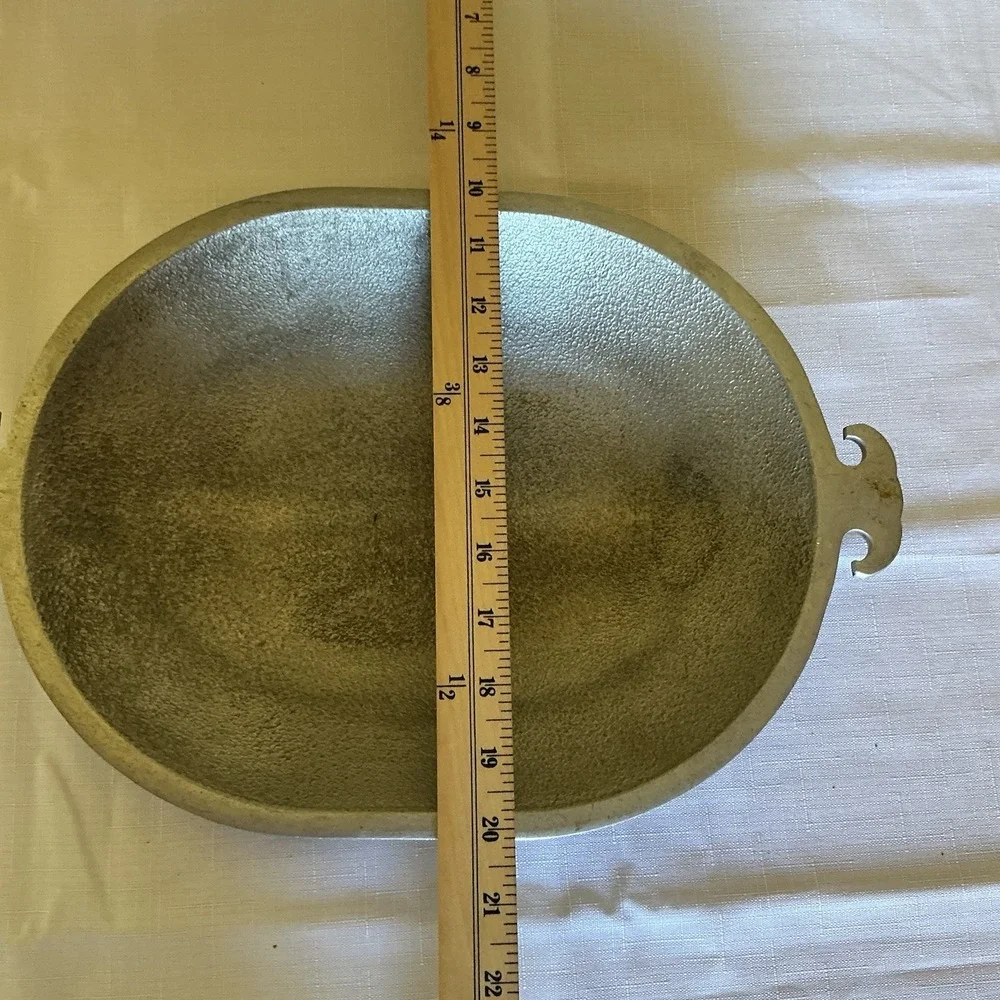 Guardian Service 3-Star Heavy Cast Aluminum Oval‎ Fish Steak Sizzler Tray 15